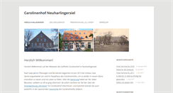 Desktop Screenshot of carolinenhof-neuharlingersiel.de